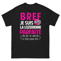 Thumbnail for T-shirt Lozère noir - La parfaite Lozérienne au caractère fort