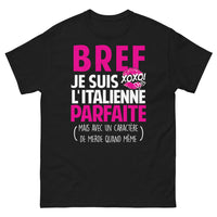 Thumbnail for T-shirt Italie noir - Caractère de merde avec humour