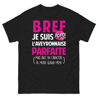 Thumbnail for T-shirt Aveyron noir - Aveyronnaise parfaite avec humour
