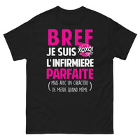 Thumbnail for T-shirt Infirmière noir - Je suis l'infirmière parfaite