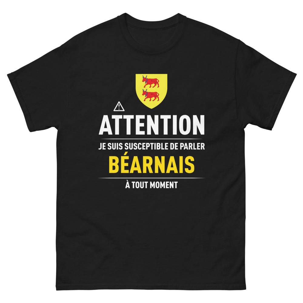 T-shirt Béarnais noir - Parler béarnais à tout moment