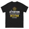 T-shirt Occitan noir - Attention, je suis susceptible de parler occitan
