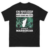 T-shirt Madagascar noir - J'ai peut-être l'air de t'écouter