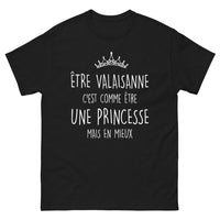 Thumbnail for T-shirt Valaisanne noir - Comme une Princesse, mais en Mieux