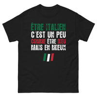 Thumbnail for T-shirt Italie noir - Comme un Dieu, mais en mieux !
