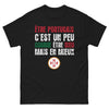 T-shirt Portugal noir - Être Portugais, C'est un Peu Comme Être Dieu
