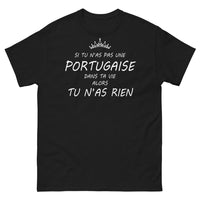 Thumbnail for T-shirt Portugal noir - Si tu n’as pas une Portugaise dans ta vie