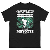 Thumbnail for T-shirt Mayotte noir - Écouter mais rêver d'ailleurs