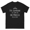 T-shirt Colombienne noir - Être une princesse, mais en mieux