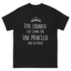 T-shirt Liban noir - Être Libanaise, c'est comme être une princesse