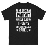 Thumbnail for T-shirt Thomas noir - Je ne suis pas parfait mais presque