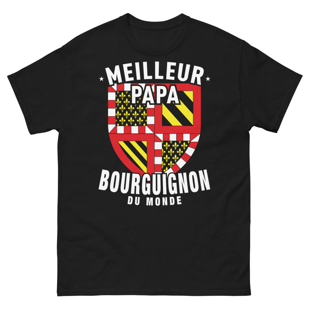 T-shirt Bourgogne noir - Meilleur Papa du Monde
