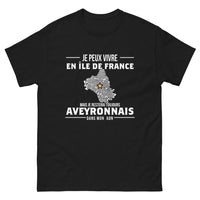 Thumbnail for T-shirt Aveyron noir - Je peux vivre en Île-de-France
