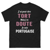 T-shirt Portugal noir - J'ai Peut-Être Tort, Mais J'en Doute