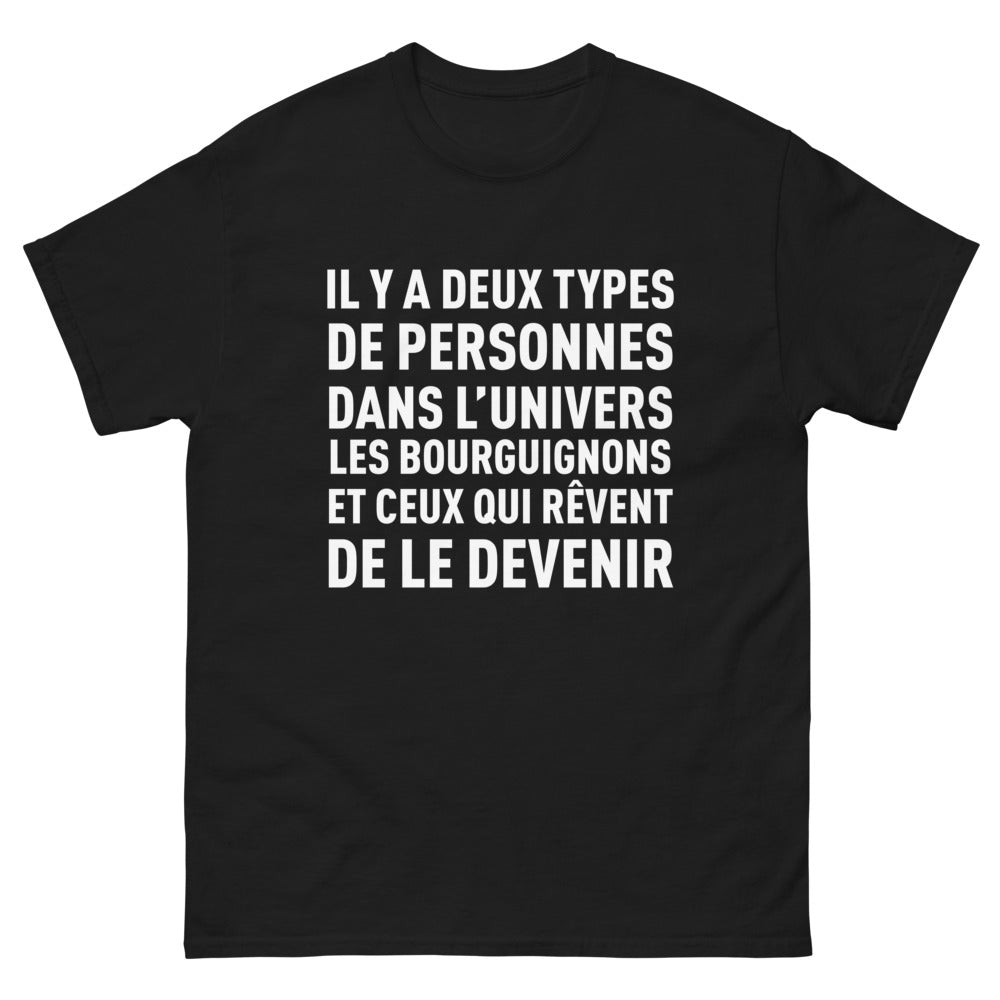 T-shirt Bourgogne noir - Deux types de personnes dans l'univers