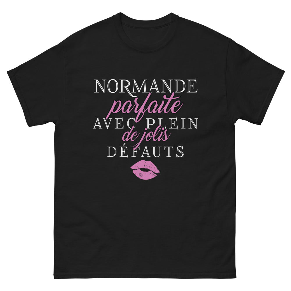 T-shirt Normande Parfaite noir - Jolis défauts avec humour