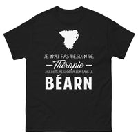 Thumbnail for T-shirt Béarn noir - Pas besoin de thérapie, juste du fromage