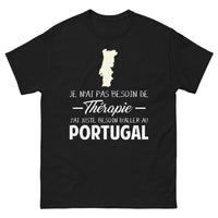 Thumbnail for T-shirt Portugal noir - Je n'ai pas besoin de thérapie