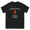 T-shirt Portugal noir - La réalité est trop dure, j'me tire au Portugal