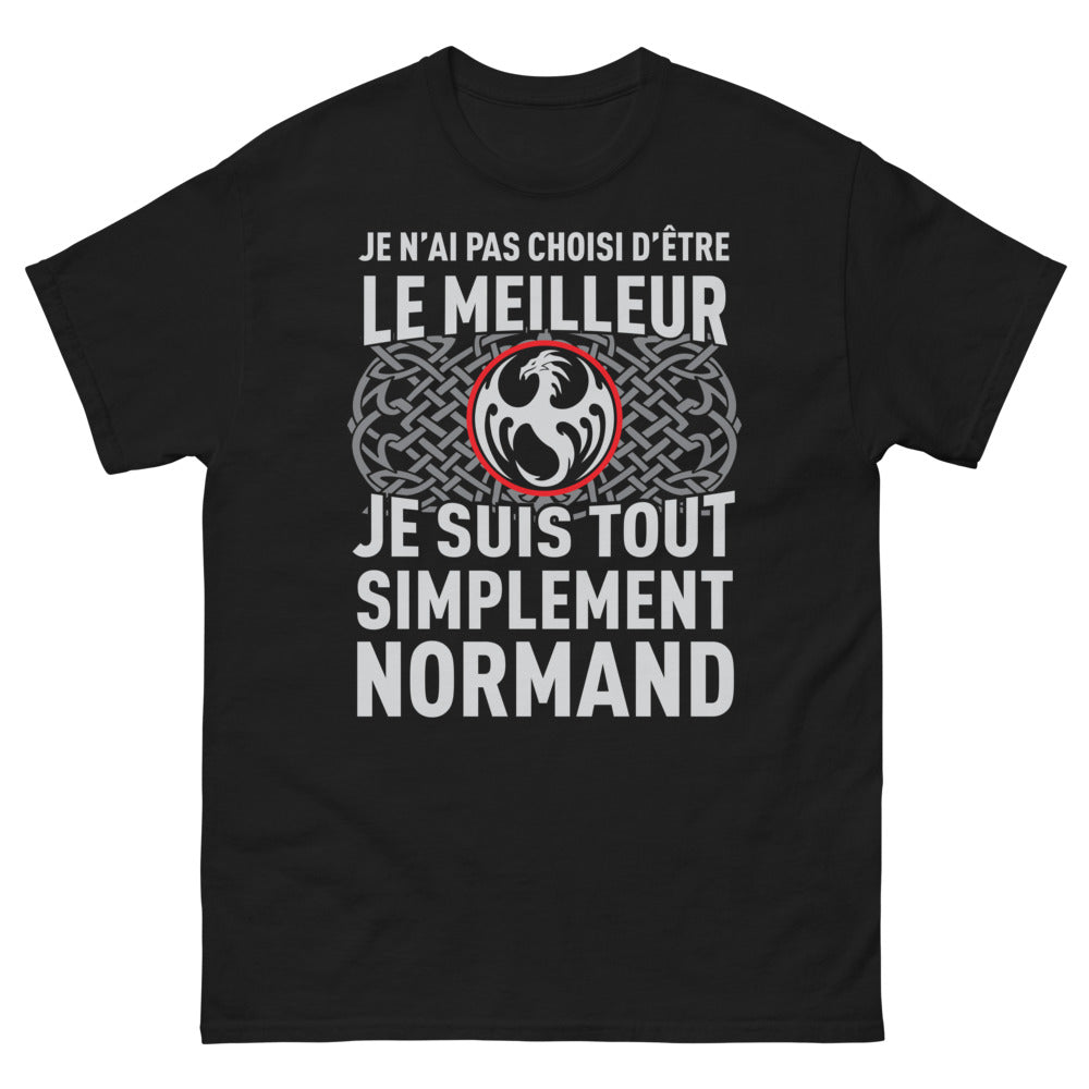 T-shirt Normand noir - Je n'ai pas choisi d'être le meilleur
