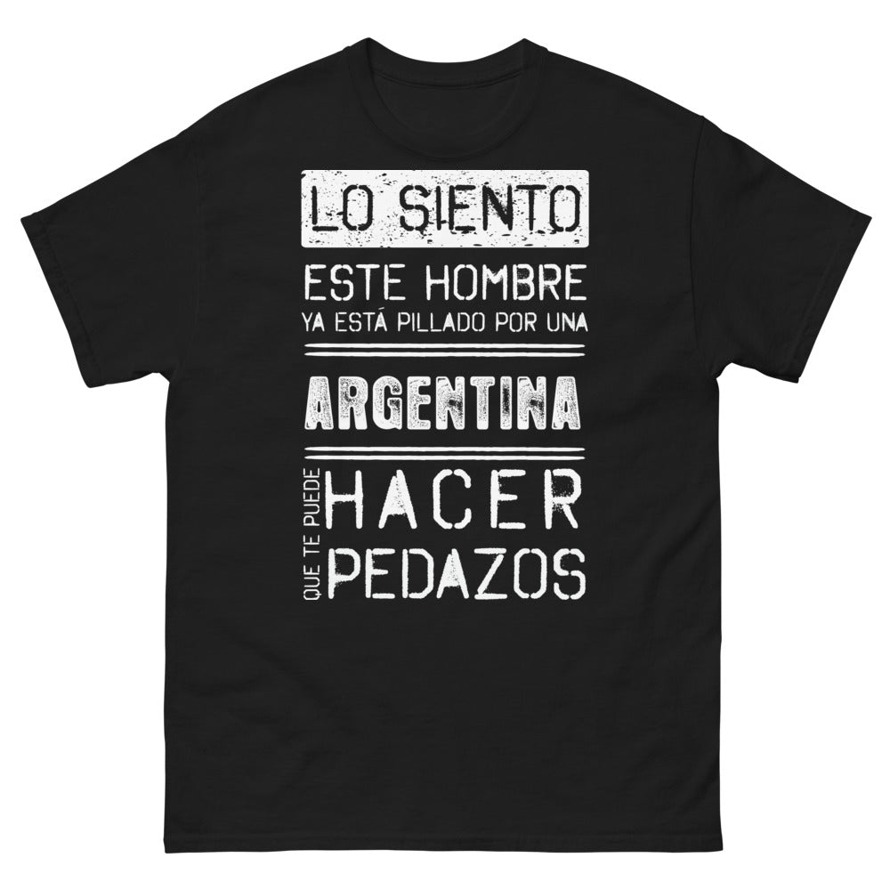 T-shirt Argentine noir - Este Hombre Está Pillado