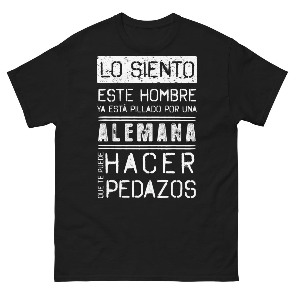 T-shirt Franco-Allemand noir - Lo siento, ya está pillado