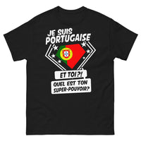 Thumbnail for T-shirt Portugal noir - Quel est votre super pouvoir ?