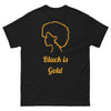 T-shirt élégance noir - Black is Gold design