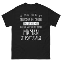 Thumbnail for T-shirt Portugal noir - Fierté d'être Maman et Portugaise