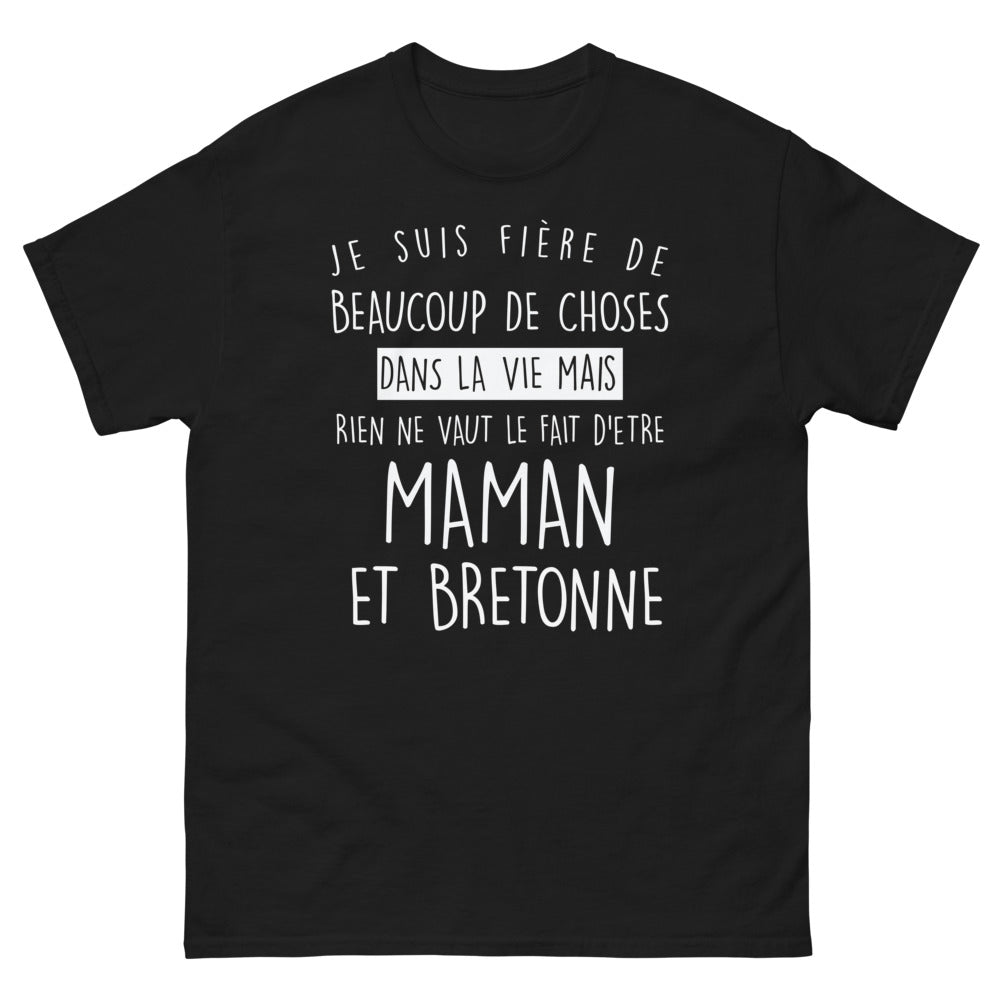 T-shirt Bretagne noir - Fière d'être maman et Bretonne