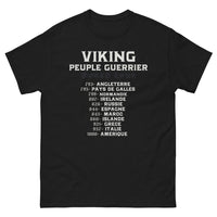 Thumbnail for T-shirt Viking noir - Peuple Guerrier - design historique