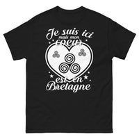 Thumbnail for T-shirt Bretagne noir - Mon cœur est en Bretagne