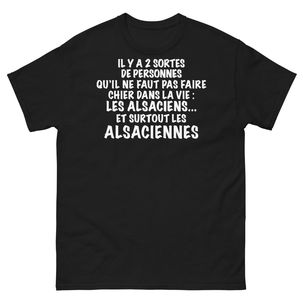 T-shirt Alsace noir - Il y a deux sortes de personnes
