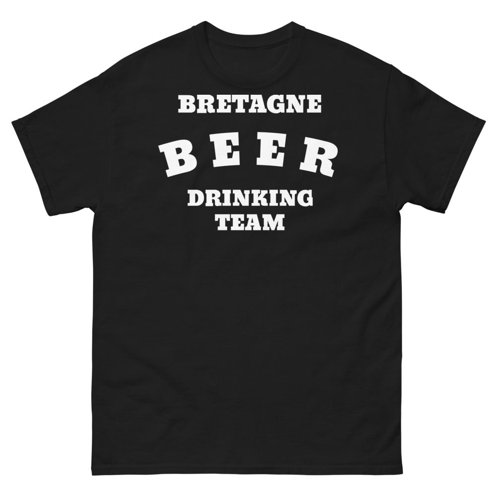 T-shirt Bretagne noir - Équipe de buveurs de bière
