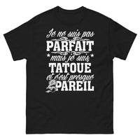 Thumbnail for T-shirt Tatoué noir - Je ne suis pas parfait, mais tatoué