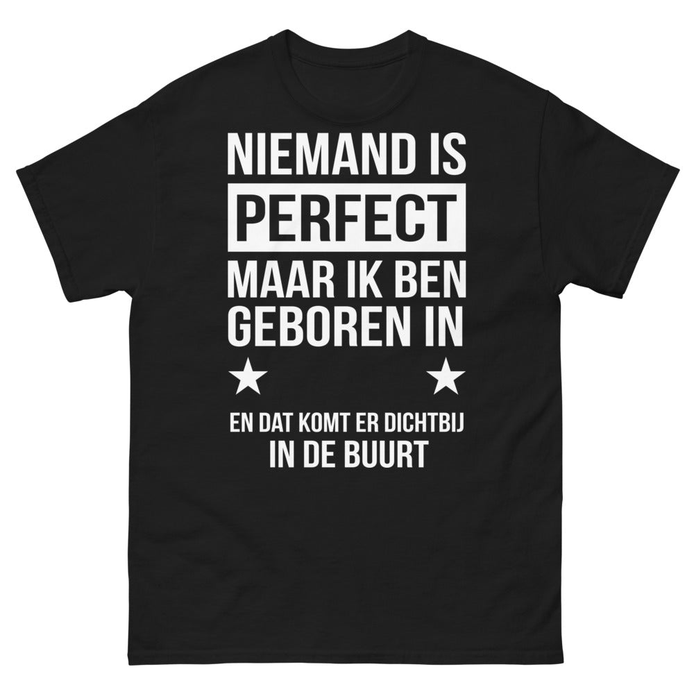 T-shirt Flandre noir - Personne n'est parfait, humour local