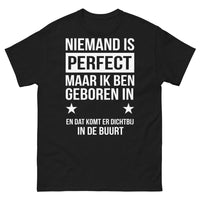 Thumbnail for T-shirt Flandre noir - Personne n'est parfait, humour local