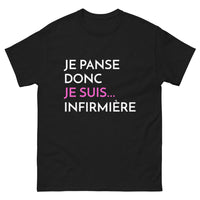 Thumbnail for T-shirt Infirmière noir - Je Panse Donc Je Suis