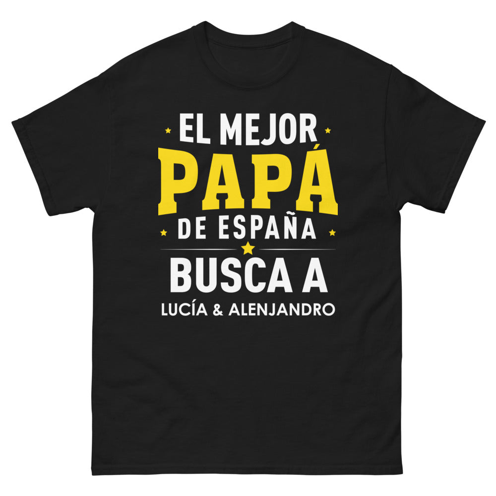 T-shirt Espagne noir - El Mejor Papá de España