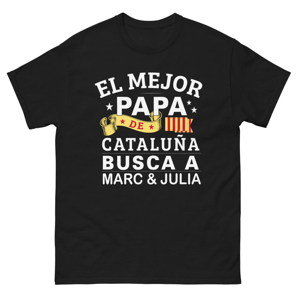 T-shirt Catalogne noir - El Mejor Papá de Cataluña