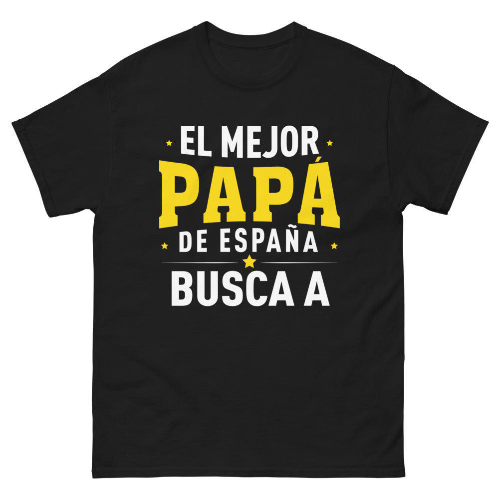 T-shirt Espagne noir - El Mejor Papá de España