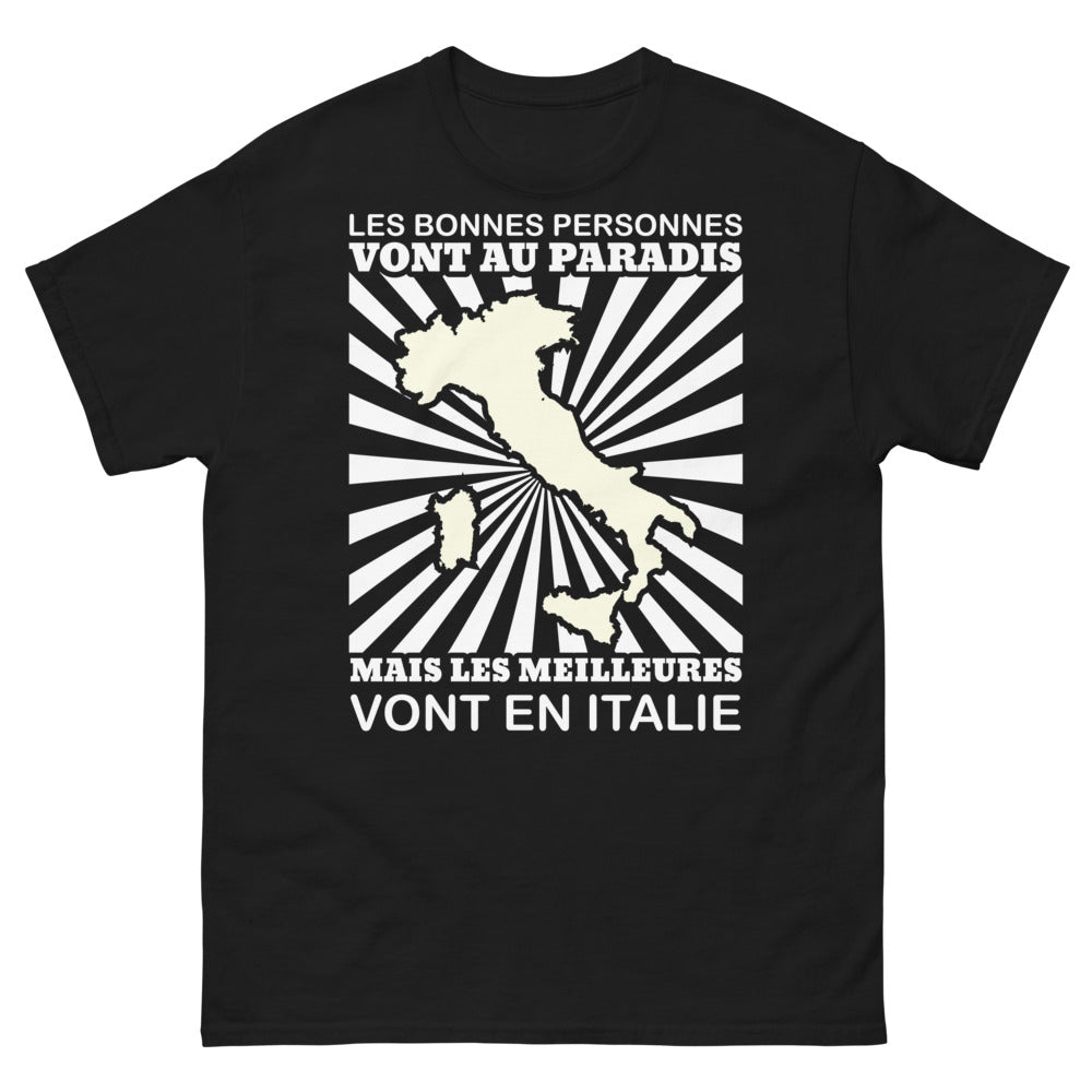 T-shirt Italie noir - Les meilleures vont en Italie