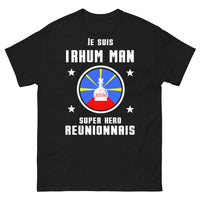 Thumbnail for T-shirt Réunion noir - Je suis I'Rhum Man, Super Héros