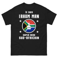 Thumbnail for T-shirt Sud-Africain noir - Je suis Rhum Man, Super Héros