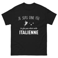 Thumbnail for T-shirt Italie noir - Je suis une fée, l'italienne forte