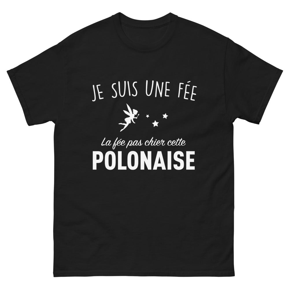 T-shirt Pologne noir - Je suis une fée, la fée pas chier