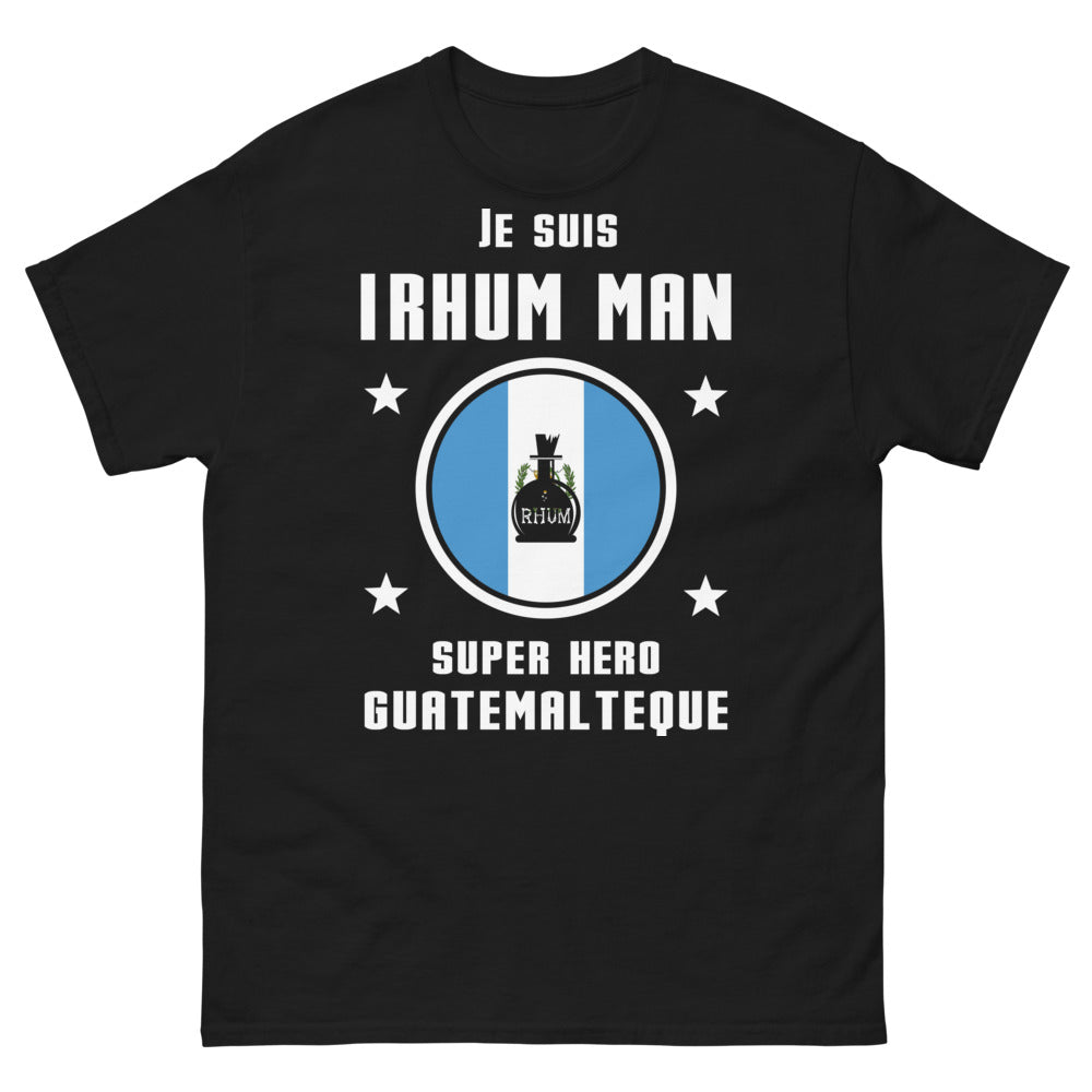 T-shirt Guatémaltèque noir - Je suis I'Rhum Man, Super Héros