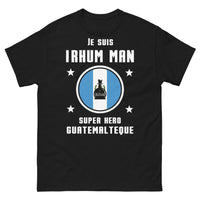 Thumbnail for T-shirt Guatémaltèque noir - Je suis I'Rhum Man, Super Héros