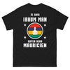 T-shirt Maurice noir - Je suis Rhum Man, Super-Héros Mauricien