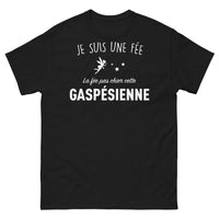 Thumbnail for T-shirt Gaspésienne noir - Je suis une fée, la fée pas chier